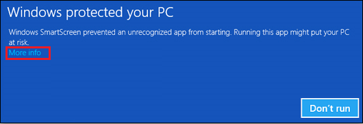 Windows protected your PC